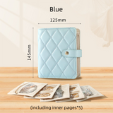 Blue Nappa Leather Anti-Oxidation Jewelry Storage Book with 5 Velvet Pouches - Compact Organizer for Watches, Earrings, Rings & Gold Ornaments
