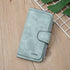 Green Large Capacity Long Wallet Frosted PU Leather Clutch Bag with 14 Card Slots and Zipper Compartment fits Smartphone for Everyday Use Australia