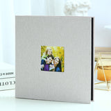 Beige Linen Self-Adhesive Photo Album DIY Scrapbook with Cover Window 11x10.6 Inch for Family Wedding Travel Memories Preservation Australian Home
