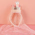Beige 2-Pack Tulle Crown Headbands with "Happy Birthday" Sparkle Design for Kids – Princess Party Hair Accessories