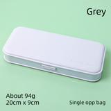 3-Pack Grey Macaron Color Pencil Case with Multi-Compartment Storage Waterproof PP Stationery Organizer for Australian Students School Essentials