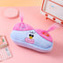 Blue Funny Plush Big Eye Monster Pencil Case with DIY Messy Hair Large Capacity Stationery Pouch for Australian Students and School Gift