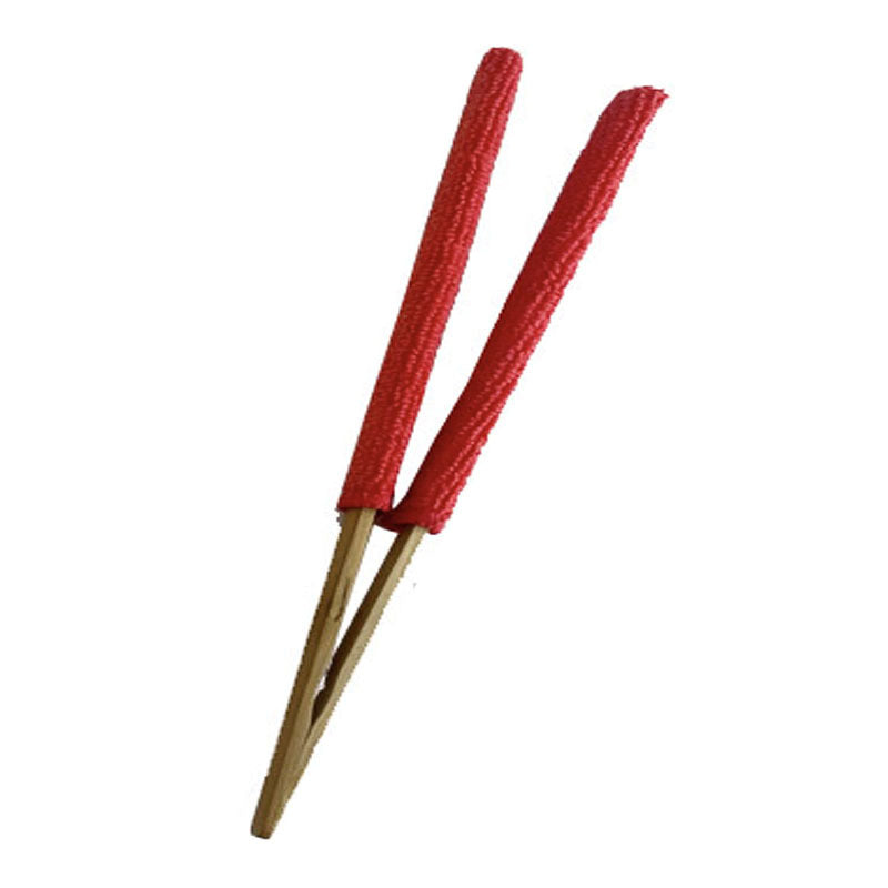 Red 3 Pack Microfiber Plant Leaf Cleaning Tongs with Removable Sleeves and Natural Bamboo Handles for Houseplants Maintenance
