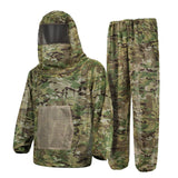 CP in multiple locations Camouflage Mosquito Repellent Suit Ultra-Fine Mesh Hooded Ghillie Suit for Outdoor Hunting Camping Fishing and Beekeeping(XL/XXL)