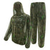 Bark and green leaves Camouflage Mosquito Repellent Suit Ultra-Fine Mesh Hooded Ghillie Suit for Outdoor Hunting Camping Fishing and Beekeeping(XL/XXL)