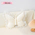White Elegant Butterfly Lace Throw Pillow 60x45cm Soft Decorative Cushion for Sofa Bedroom Office and Car Comfort Backrest Accessory