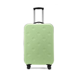 Green 20 Inch Foldable Carry-on Suitcase with 360 Spinner Wheels and Combination Lock, Lightweight Space Saving Hard Shell Luggage for Australian Travel