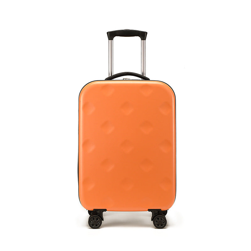Orange 20 Inch Foldable Carry-on Suitcase with 360 Spinner Wheels and Combination Lock, Lightweight Space Saving Hard Shell Luggage for Australian Travel