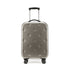 Grey 20 Inch Foldable Carry-on Suitcase with 360 Spinner Wheels and Combination Lock, Lightweight Space Saving Hard Shell Luggage for Australian Travel
