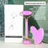 Purple Dual-Head Resin Facial Roller and Heart-Shaped Gua Sha Set for Home SPA Skincare and Face Neck Massage