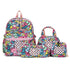 Pattern KT 4-Piece Large Capacity School Backpack Set for Primary Students Years 3-6 Durable Nylon Lightweight Rucksack with Handbag for Daily Australian School Life