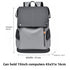 Light grey Men Large Capacity Business Laptop Backpack Waterproof PU Leather Travel Rucksack with USB Port for Work and Travel in Australia