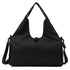 Black Women Large Capacity Yoga Gym Bag with Shoe Compartment and Mat Strap Water Resistant Travel Duffel Lightweight Tote for Fitness and Weekend Trips