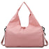 Pink Women Large Capacity Yoga Gym Bag with Shoe Compartment and Mat Strap Water Resistant Travel Duffel Lightweight Tote for Fitness and Weekend Trips