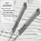 Grey Multifunctional Cordless Battle Rope with Adjustable Weight Rings for Home Gym Professional Strength Training Tool for Local Professionals Standard Fit