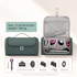 Green Portable Hair Dryer and Curler Storage Bag Waterproof PU Leather Travel Case with Hanging Hook for Local Professionals and Modern Lifestyles