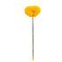 Yellow Long Handle Ceiling Fan Duster with Hollow Microfiber Head and Extendable Stainless Steel Pole for High Reach Home Cleaning Efficiency