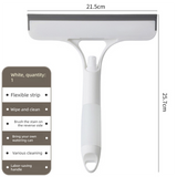 2-PCS White 3-in-1 Window Squeegee with Built-in Spray Bottle and TPR Scraper for Glass and Car Windshields Professional Multi-Purpose Local Cleaning Solution
