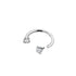 2-PCS White G23 Titanium Horseshoe Ring with 5A Zircon Internal Thread for Nose Ear Lip Septum Piercing Hypoallergenic Jewelry for Local Trendsetters