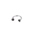 2-PCS Colour G23 Titanium Horseshoe Ring with 5A Zircon Internal Thread for Nose Ear Lip Septum Piercing Hypoallergenic Jewelry for Local Trendsetters