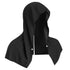 Black Instant Cooling Hooded Towel U-Shaped Sun Protection Quick Dry Scarf with Carabiner Pouch for Local Outdoor Sports and Gym Workouts