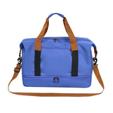 Royal blue Large Capacity Travel Duffel Bag for Women with Yoga Mat Holder and Shoe Compartment Water Resistant Weekend Bag Ideal for Local Gym and Travel Use