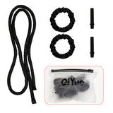 2-PCS Black Heatless Hair Curler Set Extra Long Overnight Soft Ribbon for Natural Big Waves Damage-Free Professional Home Styling Solution for Local Women