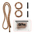 2-PCS Bronze color Heatless Hair Curler Set Extra Long Overnight Soft Ribbon for Natural Big Waves Damage-Free Professional Home Styling Solution for Local Women