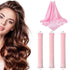 Pink Heatless Hair Curler 2 Pack with Satin Scarf and Soft Sponge Rollers for Overnight Big Waves Damage-Free Styling Solution for Local Professionals