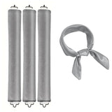 Grey Heatless Hair Curler 2 Pack with Satin Scarf and Soft Sponge Rollers for Overnight Big Waves Damage-Free Styling Solution for Local Professionals