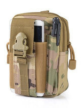 CP camouflage Tactical Molle Waist Bag Waterproof Phone Pouch for 6 inch Smartphones Compact Large Capacity Belt Loop Organizer for Local Outdoor Adventurers