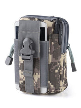 ACU camouflage Tactical Molle Waist Bag Waterproof Phone Pouch for 6 inch Smartphones Compact Large Capacity Belt Loop Organizer for Local Outdoor Adventurers