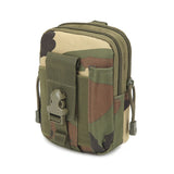 Jungle camouflage Tactical Molle Waist Bag Waterproof Phone Pouch for 6 inch Smartphones Compact Large Capacity Belt Loop Organizer for Local Outdoor Adventurers