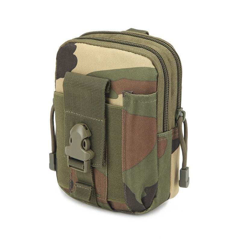 Jungle camouflage Tactical Molle Waist Bag Waterproof Phone Pouch for 6 inch Smartphones Compact Large Capacity Belt Loop Organizer for Local Outdoor Adventurers