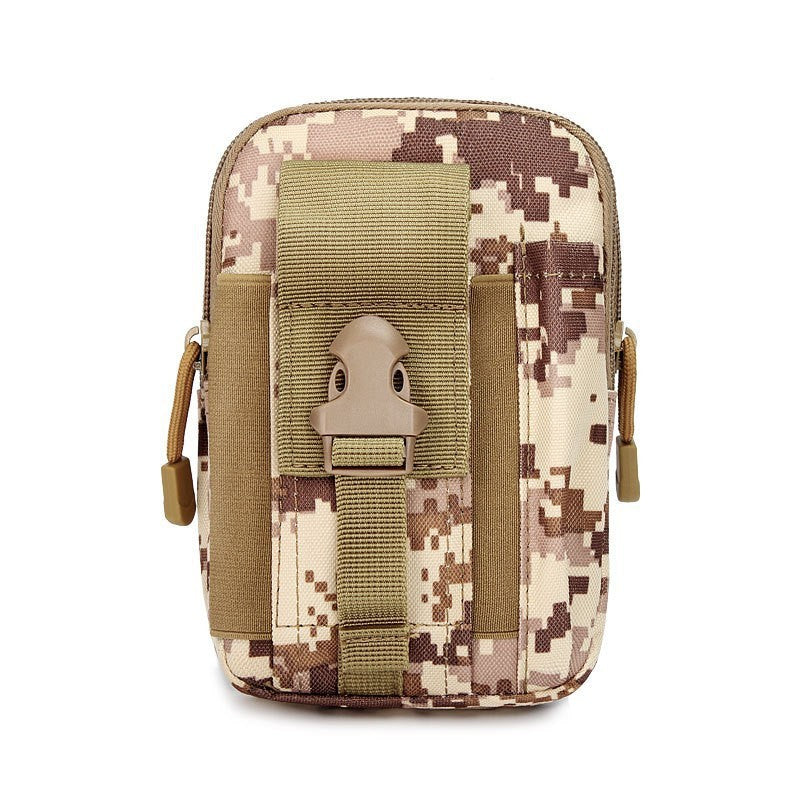 Desert Digital Tactical Molle Waist Bag Waterproof Phone Pouch for 6 inch Smartphones Compact Large Capacity Belt Loop Organizer for Local Outdoor Adventurers