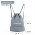 Grey Waterproof Drawstring Swimming Backpack with Wet Dry Separation and Shoe Compartment for Gym and Yoga Organized Gear Bag for Local Active Lifestyles