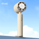 Khaki Portable Ice Cooling Handheld Fan USB Rechargeable 2000mAh Silent Battery Fan for Office and Outdoor Use Personal Cooling Solution for Local Professionals