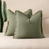 Grass green 2 Pack Bohemian Tassel Pillowcases Soft Washed Cotton Cushion Covers for Living Room Sofa Elegant Decor Solution for Local Standard Home Environments