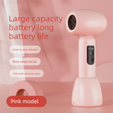 Pink Wireless Baby Hair Dryer with Constant Temperature and Negative Ion Technology for Gentle Hair and Skin Care, Ideal for Infants and Toddlers