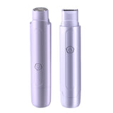 Purple Electric Hair Remover for Women Dual-Head Design Wireless Rechargeable Trimmer for Bikini and Full Body Painless Grooming for Local Professionals