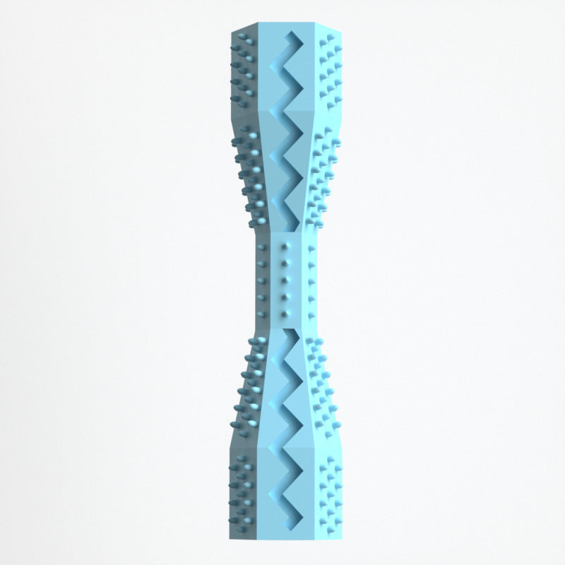 2-Pack Blue Hexagonal Pet Chew Toy – Durable Rubber Dog & Cat Teething Stick for Dental Care, Biting Relief and Mental Stimulation