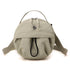 Greyish green Fashionable Round Crossbody Bag with Water-Resistant Nylon and Multi-Pocket Design for Daily Travel Lightweight Hands-Free Storage Solution for Local Professionals