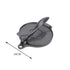 Black Manual Dough Press – Aluminum Alloy Cake & Tortilla Press for Homemade Baking and Cooking(16cm)