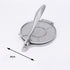 Silver Manual Dough Press – Aluminum Alloy Cake & Tortilla Press for Homemade Baking and Cooking(20cm)