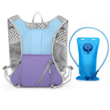 Blue and purple Lightweight Hydration Backpack with 2L Water Bladder Compartment – Ideal for Running, Cycling, Hiking, and Outdoor Activities