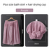 Purple Plus Size Bath Wrap Dress with Adjustable Elastic Waist and Bow Detail – Soft Absorbent Towel Robe for Post-Shower Comfort