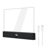 Black LED Flat Panel Reading Light with 99m Timer 3 Color Modes Stepless Dimming Rechargeable Eye Protection Book Light for Bedside Dormitory Local Standard