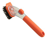 Orange Long-Handled Liquid Dispensing Pot Scrubber – Multi-Use Kitchen Cleaning Brush with Built-In Detergent Reservoir