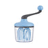 Blue Manual Hand-Crank Egg Beater – Semi-Automatic Whisk for Whipping Cream, Egg Whites, and Baking Mixes with Easy-Clean Design