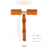 Portable Sit-Up Assistant Bar Door & Bed Anchor Core Trainer Adjustable Ab Workout Equipment Orange